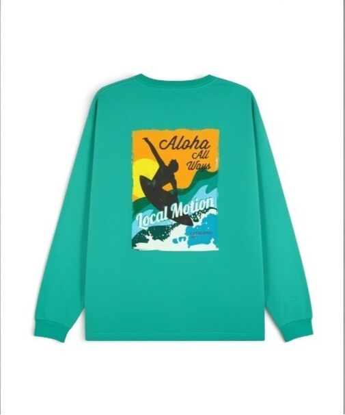 サーフレトログラフィック長袖Tシャツ