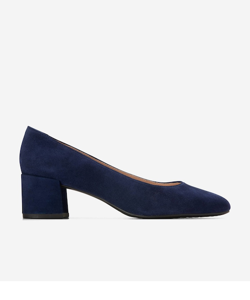 ゴートゥー シェイラ ブロック ヒール パンプ