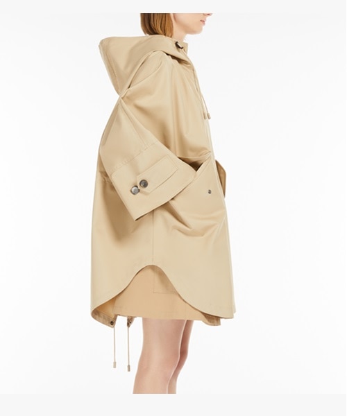 MaxMara ピュア コットンギャバジン ケープ CANOSSA ベージュ S テクニカル コットン ギャバジン ケープ｜マックスマーラの