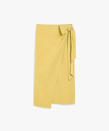 リネン シルク ツイル  ペンシル スカート