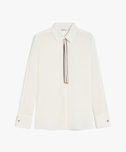 ピュア シルク ボウタイ シャツ