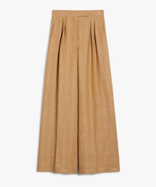 ピュア リネン ワイド パンツ