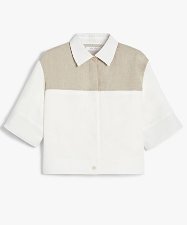 ピュア リネン キャンバス シャツ ジャケット