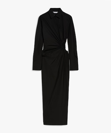 コットン ポプリン フィット ドレス