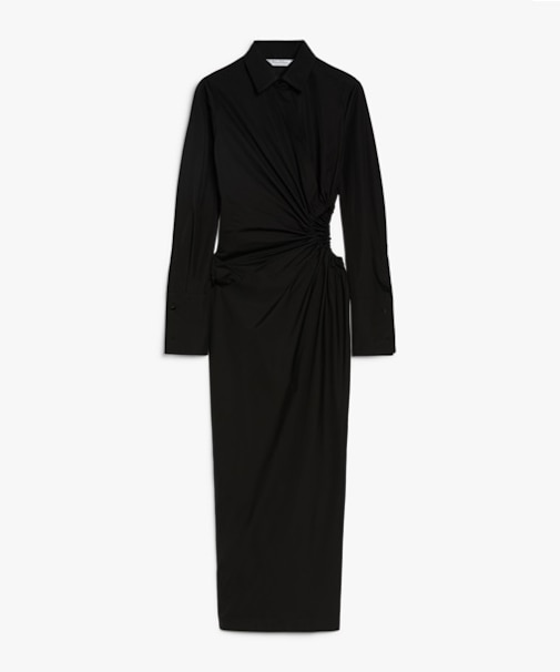 コットン ポプリン フィット ドレス