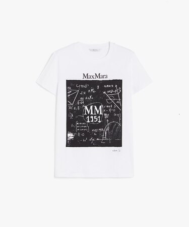 ピュア コットン プリント Tシャツ