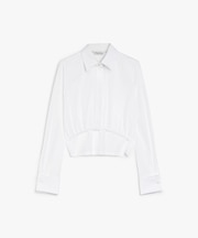 ピュア コットン ポプリン クロップド シャツ