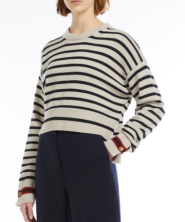 ピュア ウール クロップド ニット