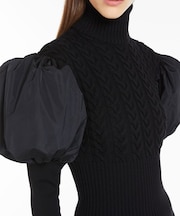 ピュア ウール  バルーン スリーブ ニット