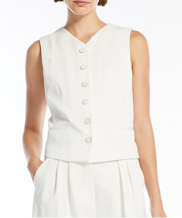 コットン ジャージー ストライプ  ジレ