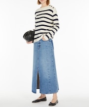 コットン デニム ロング スカート