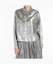 メタリック コットン シャツ