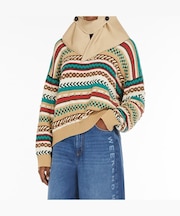 コットン ジャカード ニット