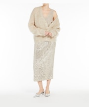 エンブロイダード チュール スカート