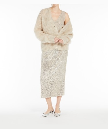 エンブロイダード チュール スカート