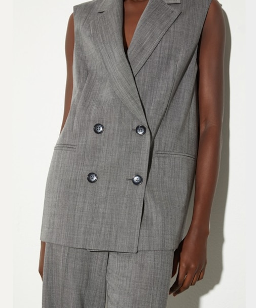 ブレザースタイル ウール ジレ