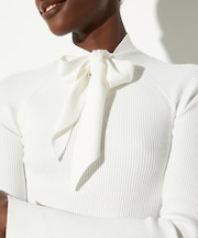 ボウタイ リブ ニット