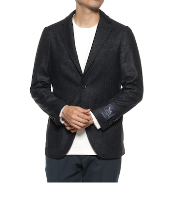 ヘリンボーン柄ニットジャケット