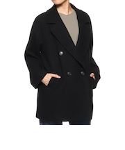 ウールメルトン ラグラン ピーコート