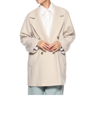 ウールメルトン ラグラン ピーコート