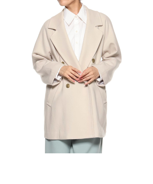 ウールメルトン ラグラン ピーコート