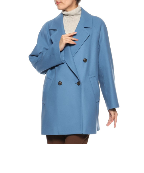 ウールメルトン ラグラン ピーコート