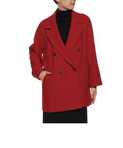 ウールメルトン ラグラン ピーコート