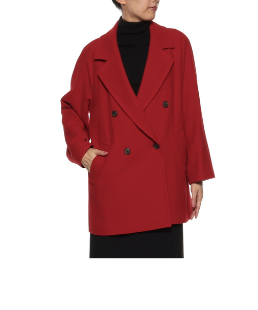 ウールメルトン ラグラン ピーコート