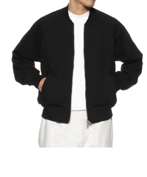 スウェット素材ジップアップブルゾン