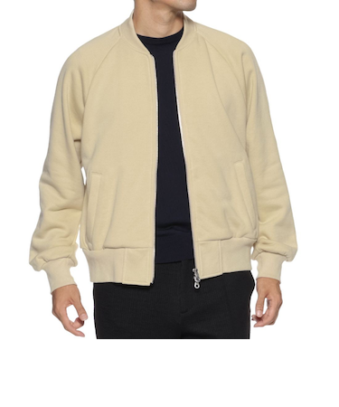 スウェット素材ジップアップブルゾン