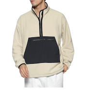 マイクロフリース素材ハーフジップ プルオーバー