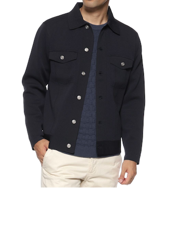 ウォッシャブル ニットジャケット