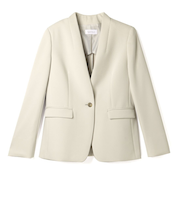 セットアップ ウォッシャブル ダンボール素材ノーカラージャケット