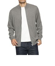 ハイゲージジップアップニットカーディガン