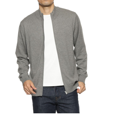 ハイゲージジップアップニットカーディガン