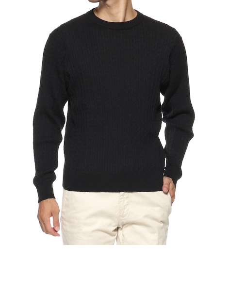 ウォッシャブル ケーブルニットプルオーバー