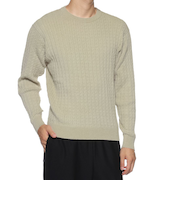 ウォッシャブル ケーブルニットプルオーバー