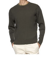 ウォッシャブル ケーブルニットプルオーバー