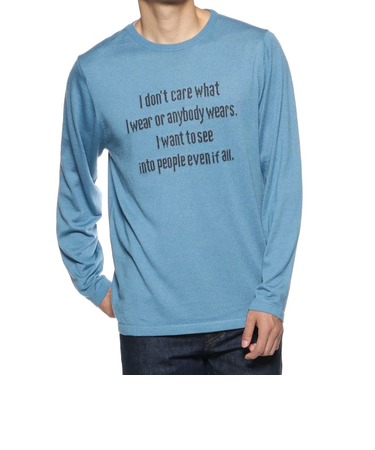 メッセージロゴ入りニットプルオーバー