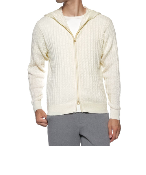 ウォッシャブル ケーブルジップアップパーカー