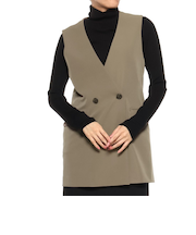 ウォッシャブル ノーカラージャケット