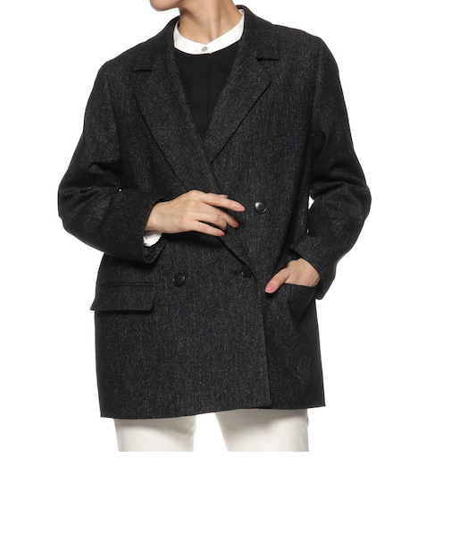 リサイクルウール ツイードライク ダブルブレストジャケット