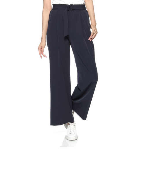 セットアップ ウォッシャブル ベルテッド ワイドパンツ