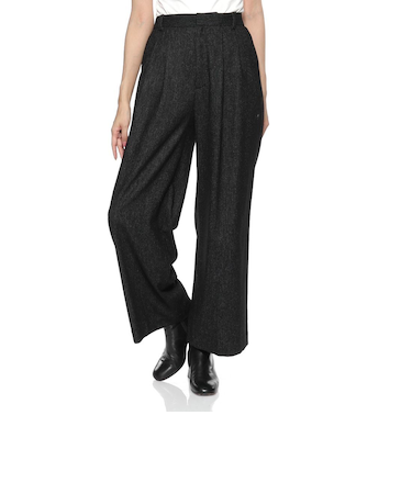 セットアップ タックワイドパンツ