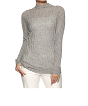 リブニットプルオーバー