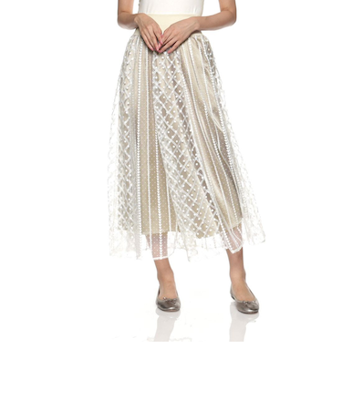 チュール付ロングスカート