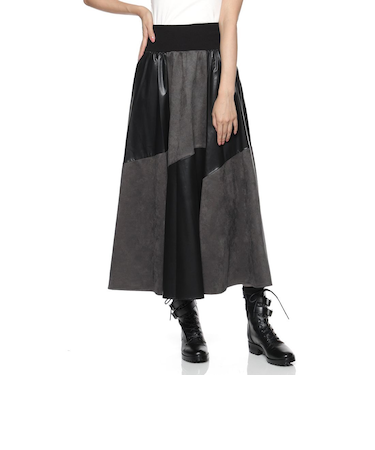 異素材コンビネーションスカート