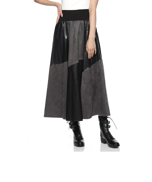 異素材コンビネーションスカート