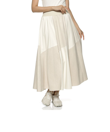 異素材コンビネーションスカート