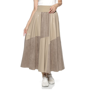 異素材コンビネーションスカート